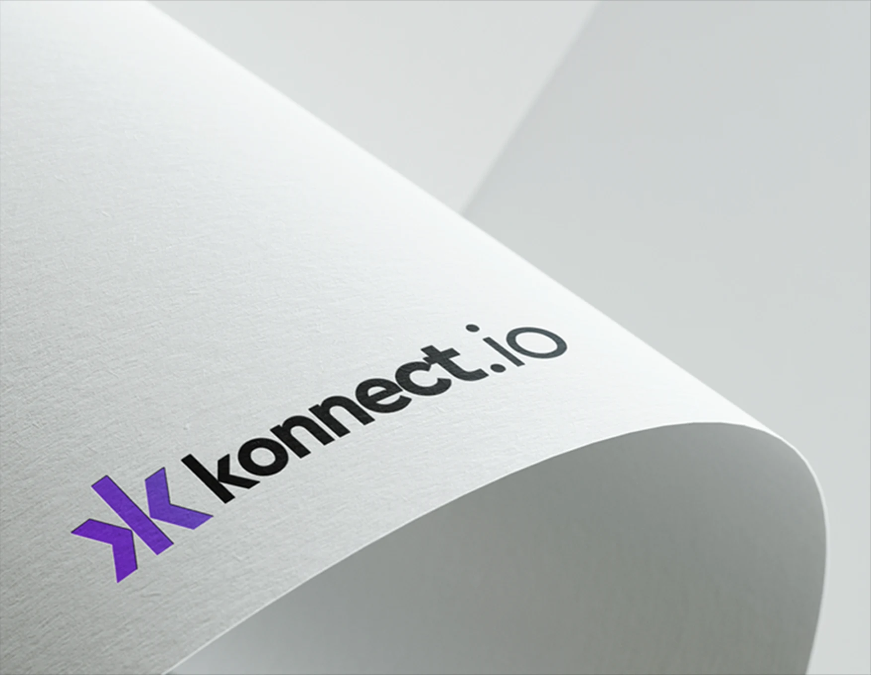 Konnect.io logo on paper