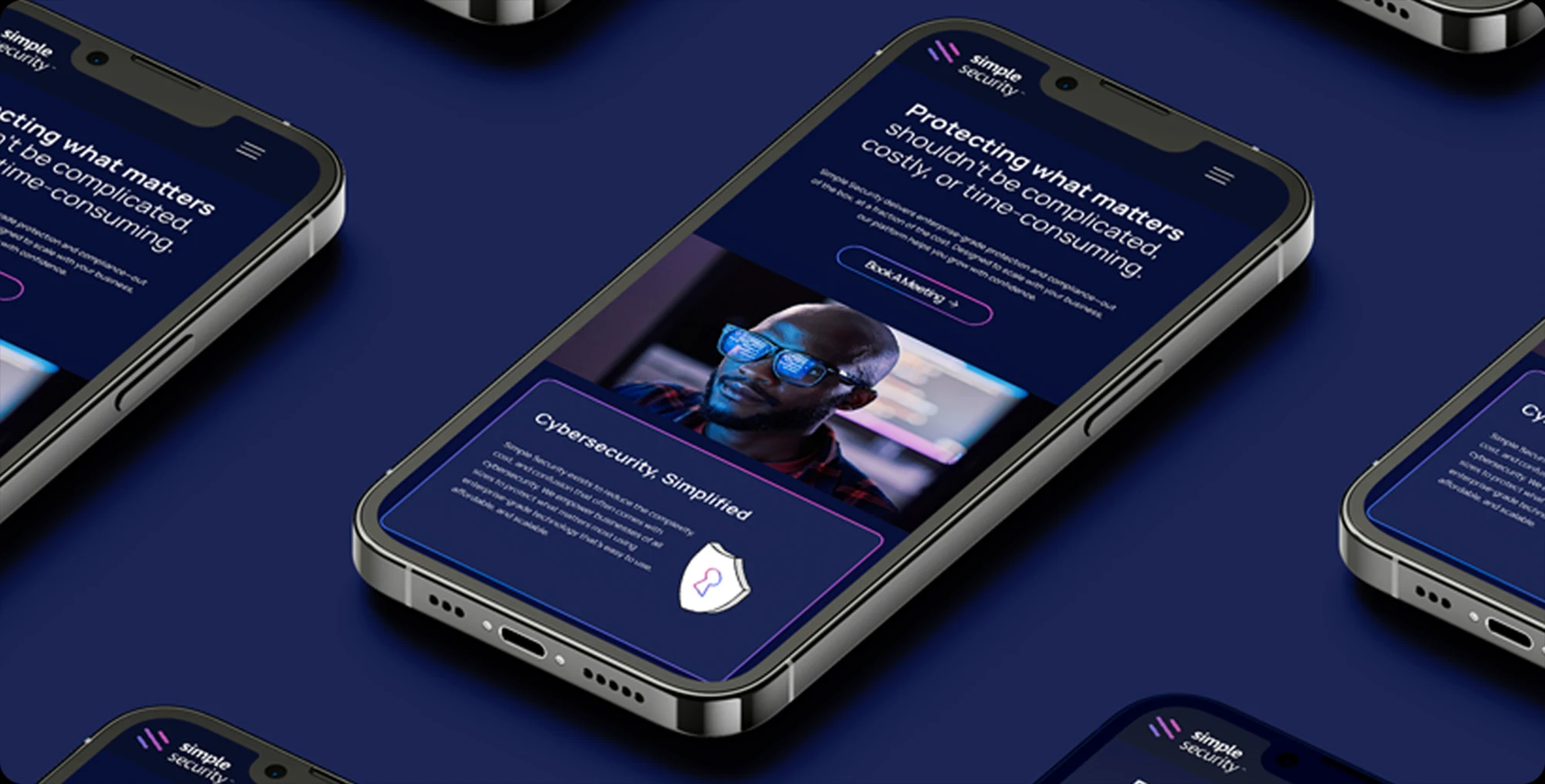 Simple Security website on phones
