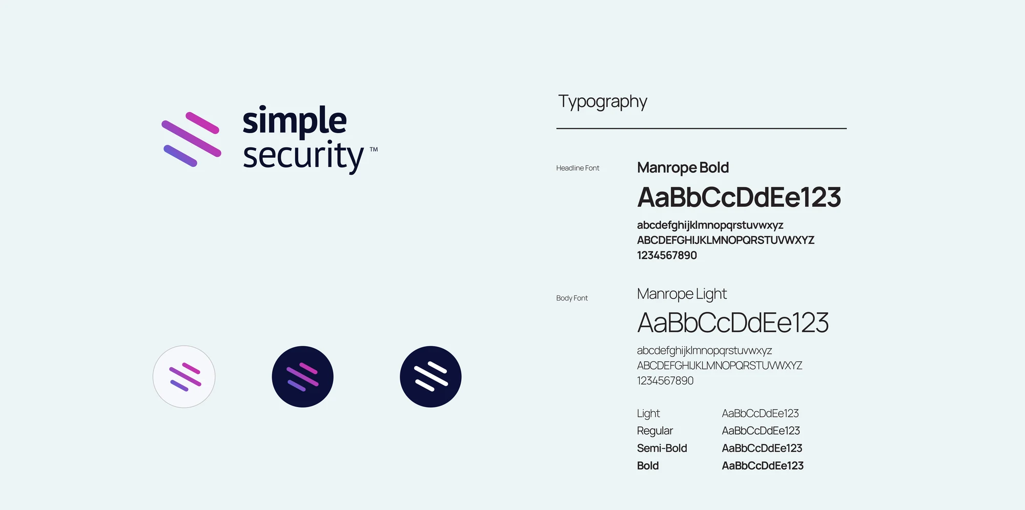 Simple Security logo and typography